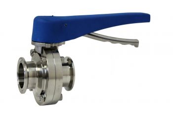 Tri-Clamp Butterfly Valve - Squeeze Trigger