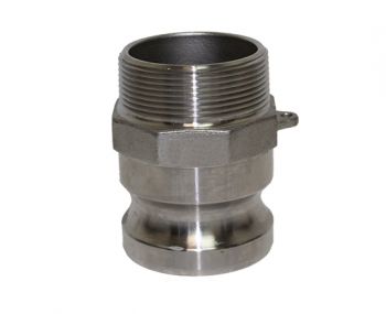Type F Adapter - Stainless Steel Male Camlock Adapter x Male NPT Thread