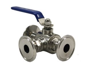 2" Sanitary 3-Way Ball Valve (T- Port)
