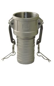 3" Female Coupler x 3" Hose Shank with Crimp Collar (Type C Camlock)
