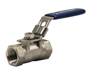 1 1/4" NPT Threaded One-Piece, Reduced Port Ball Valve (SS 316)
