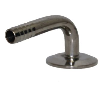 1.5" Tri-Clamp x 3/4" Hose Barb 90 degree