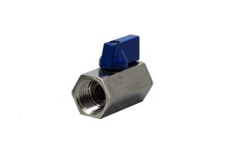 1/4" Mini Ball Valve (Stainless Steel)