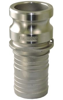 3/4" Male Adapter x 3/4" Hose Shank with Crimp Collar (Type E Camlock)