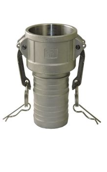 Female Coupler x Hose Shank with Crimp Collar (Type C Camlock)