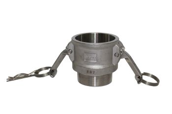 2" Female Coupler x 2" Male NPT Thread (Type B Camlock)
