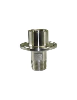 1.5" Tri-Clover x 1/2" MNPT on Inlet x 1/2" FNPT Inside Flange