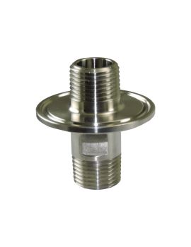 1.5" Tri-Clover x 1/2" MNPT on Inlet x 1/2" MNPT Inside Flange