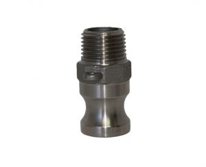 1/2" Type F Stainless Steel 304 Male Cam and Groove x Male NPT 