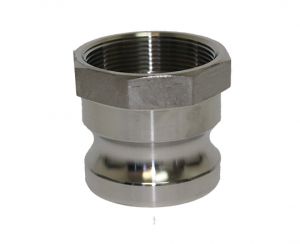 6" Type A Adapter Stainless Steel 6" Male Camlock x 6" Female NPT Thread